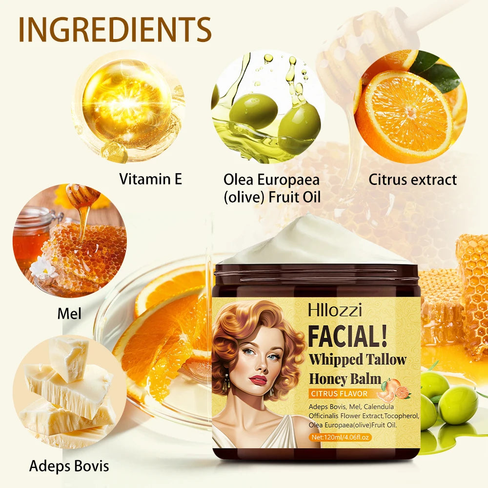 Whipped Tallow Cream, Moisturizing Face and Body Lotion, Skin Care, Lip Balm, Moisturizing,