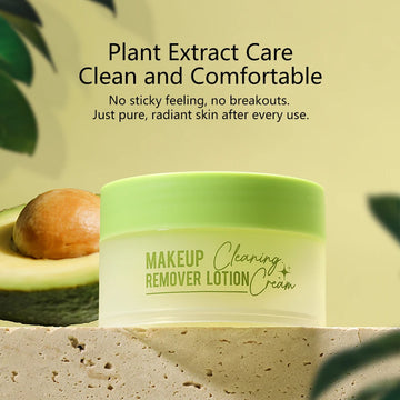Avocado Makeup Remover Cream for Women's Gentle Cleaning Eye and Lip Makeup Remover Oil Nourishing and Unloading in One