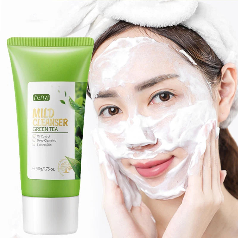 Facial Products Kit Sakura / Green Tea Face Cream Nourishing Skin Face Serum Fade Dark Circle Eye Cream Skincare Korean Cosmetic