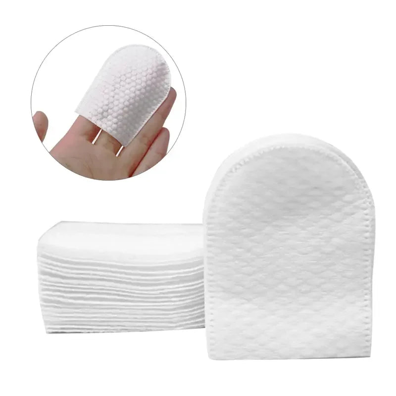 120pcs Insert Pocket Finger Cover Makeup Remover Pearl Print Hand Insert Makeup Remover Cleaning Pad Soft Convenient